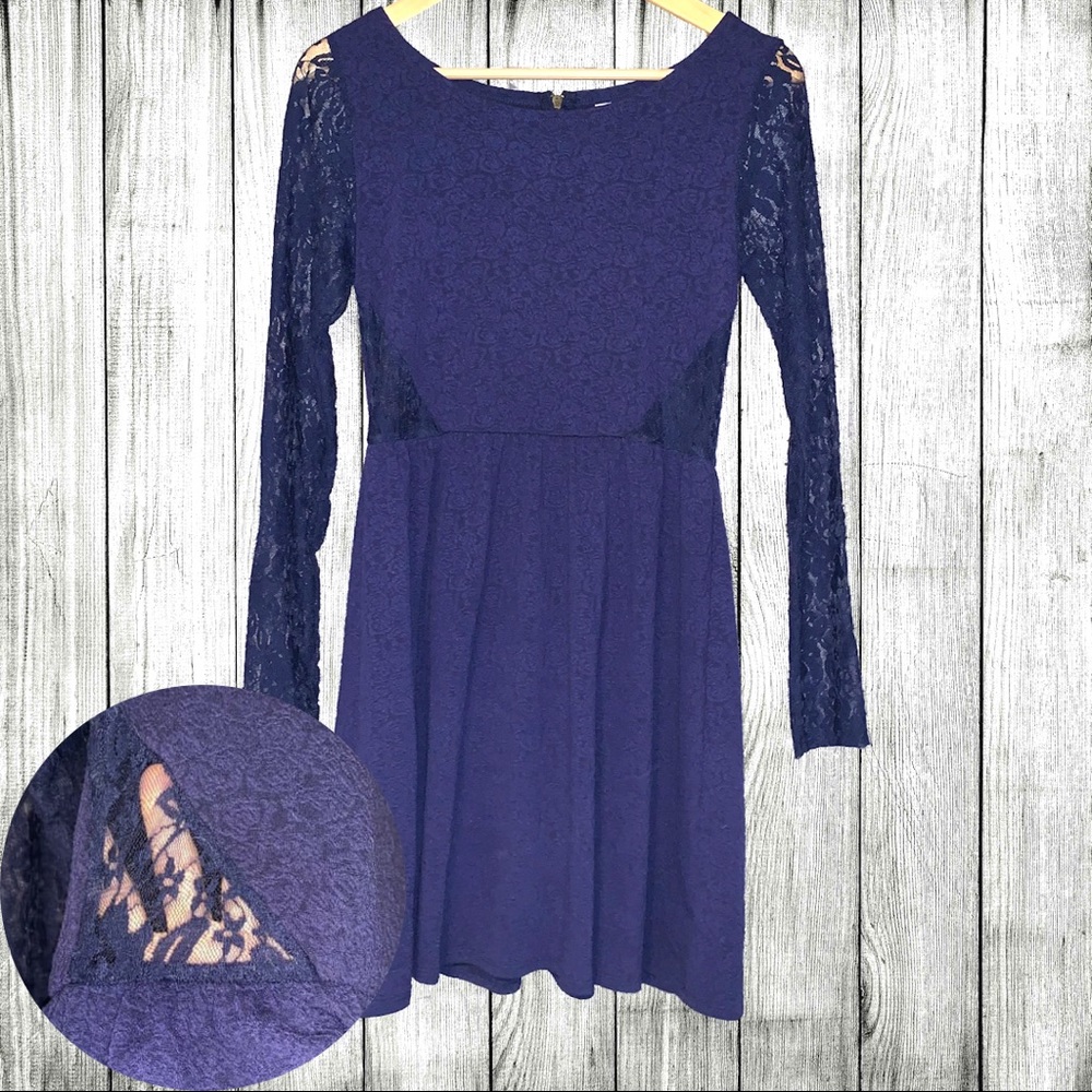 Y2K Lace & Floral Skater Dress - Peek a Boo Waist